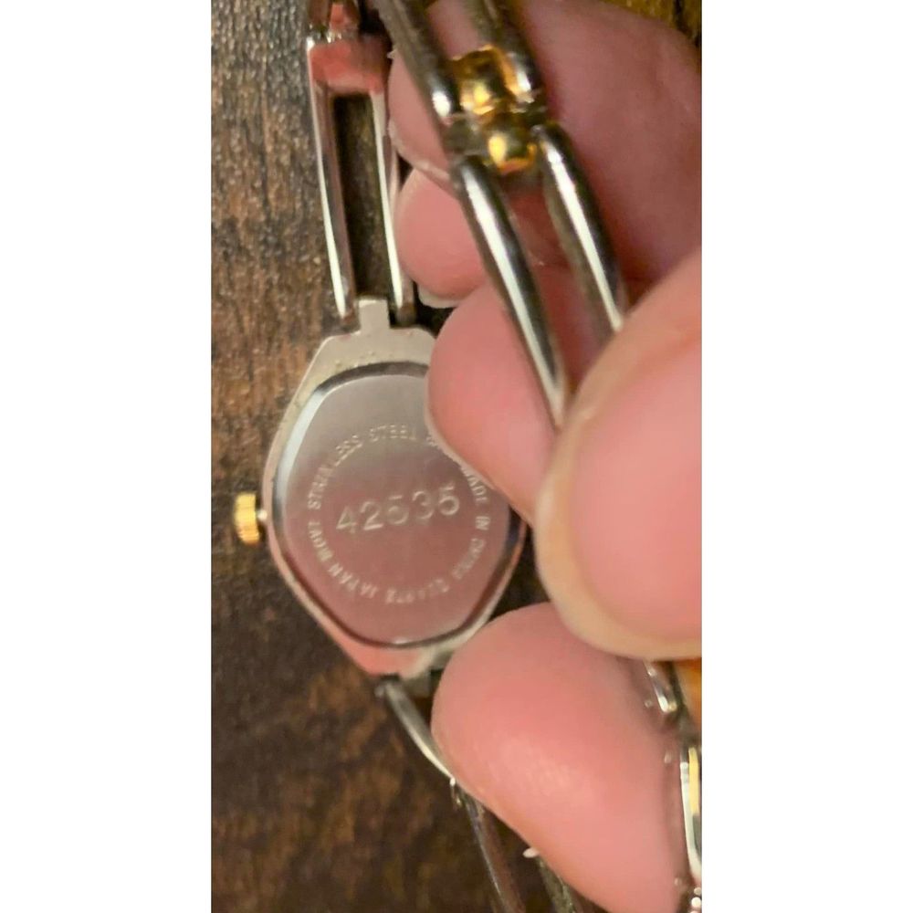 Rumours 2 Tone Rectangular Face Quartz Watch Brac… - image 5